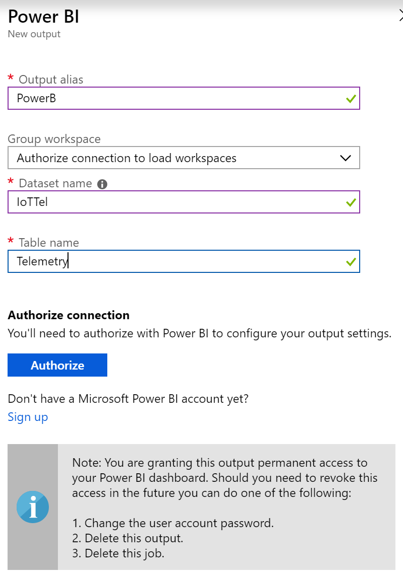 PowerBI Authorisation