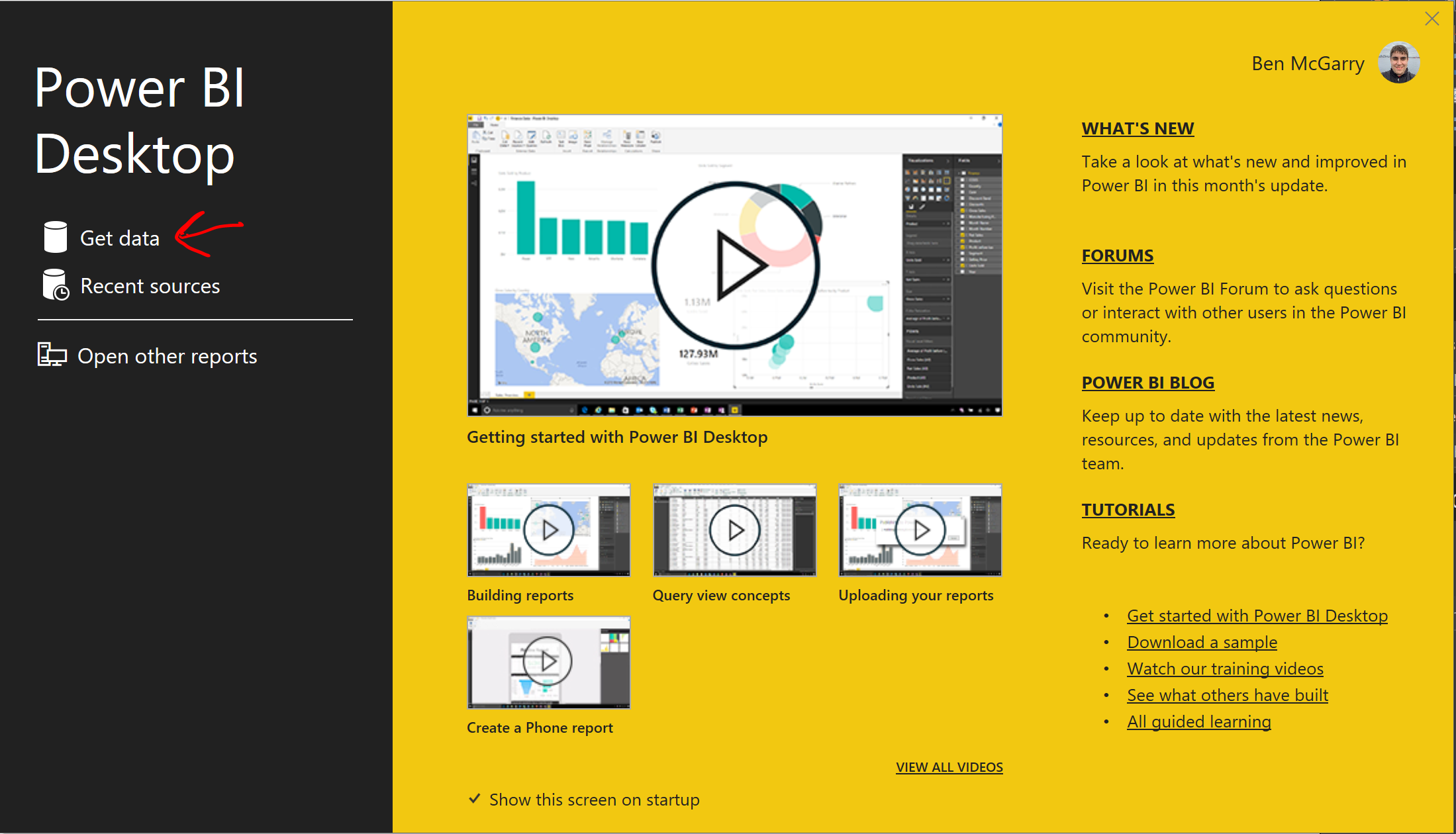 Power BI Get Data